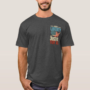 T-shirt Carte de la liberté vintage et de la justice pour