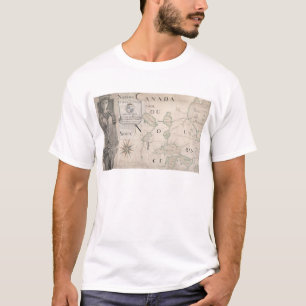 T-shirt Carte de la Nouvelle-France 1699