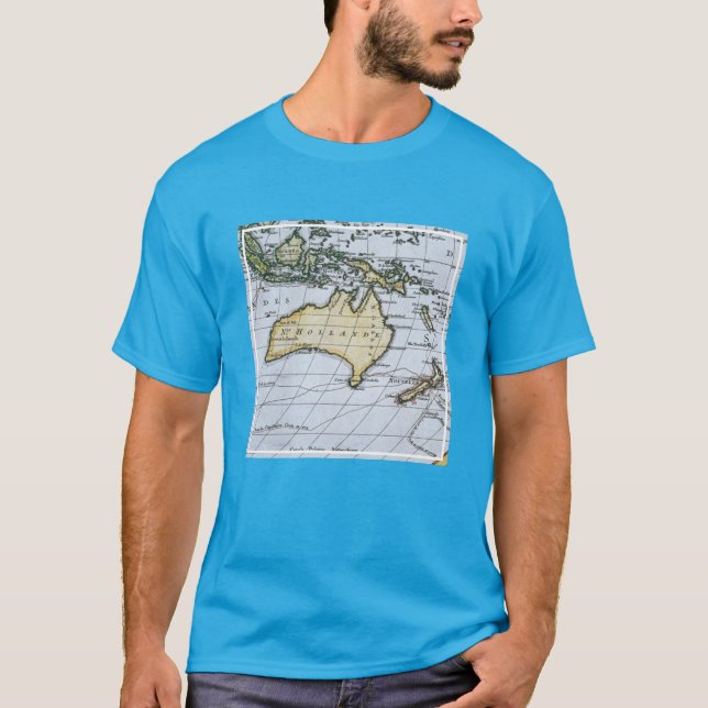 T-shirt Carte de la Nouvelle-Hollande (Devant)