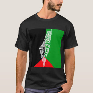 T-shirt Carte de la Palestine libre et drapeau du Canada (