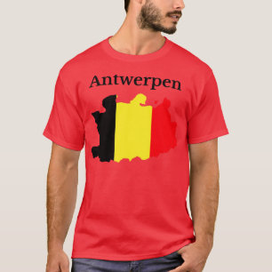 T-shirt Carte de la province d'Anvers Belgique