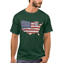 T-Shirt carte de la route 66