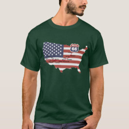 T-Shirt carte de la route 66