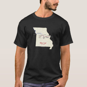 T-shirt Carte de la route du sentier Katy