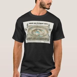 T-shirt Carte de la Terre plate Science Denial