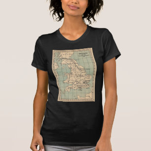 T-shirt Carte de la vieille Angleterre