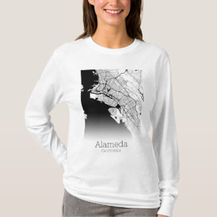 T-shirt Carte de la ville d'Alameda