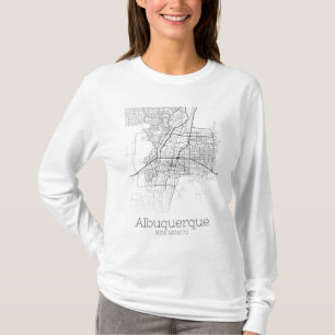 T-shirt Carte de la ville d'Albuquerque