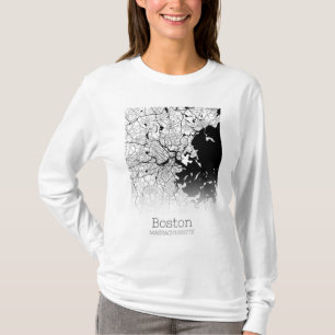 T-shirt Carte de la ville de Boston