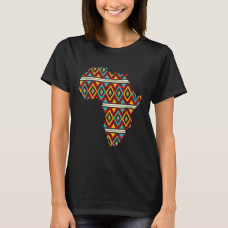 T-shirt Carte de l'Afrique Ethnic Dashiki Kente Cool Afric