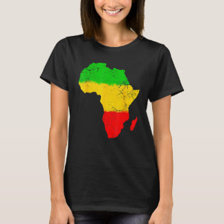 T-shirt Carte de l'Afrique Mois de l'histoire des Noirs Af