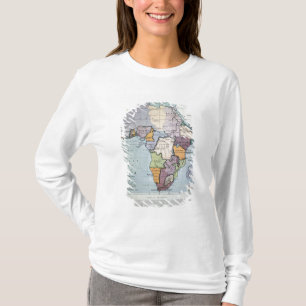 T-shirt Carte de l'Afrique montrant les frontières de