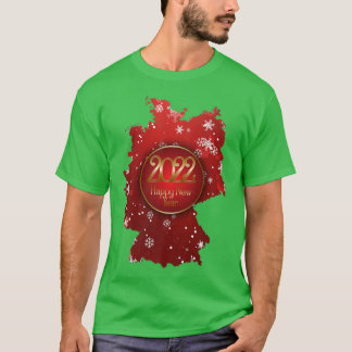 T-shirt Carte de l'Allemagne, Joyeux Nouvel An 2022, essai