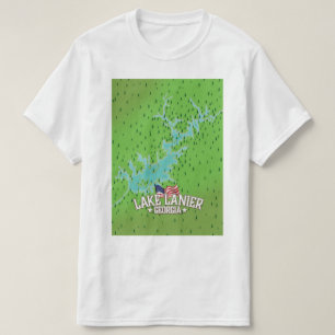 T-shirt Carte de Lanier la Géorgie de lac