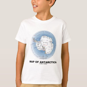 T-shirt Carte de l'Antarctique (géographie)