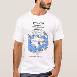 T-shirt Carte de l'Atlantide - les deux hémisphères -
