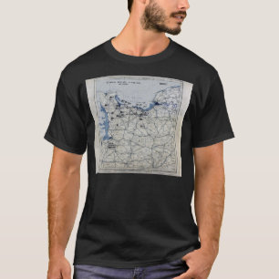 T-shirt Carte de le jour J de la deuxième guerre mondiale