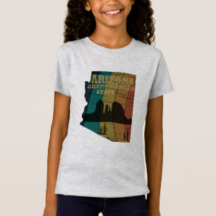 T-Shirt carte de l'état d'arizona vintage