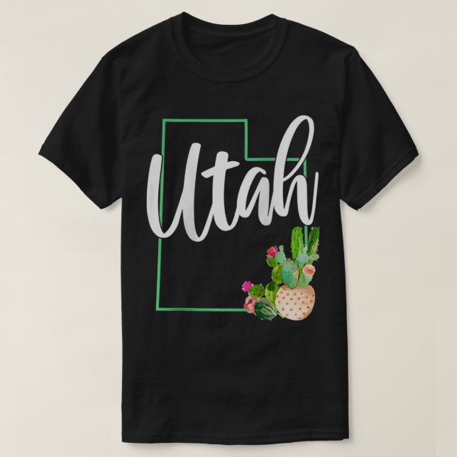 T-shirt Carte de l'état de la Fierté des femmes Cactus Vin (Design devant)