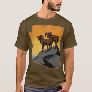 T-shirt Carte de l'état de l'Arizona Longhorns Rams Vintag