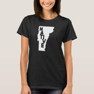 T-shirt Carte de l'état de Vermont Native Home Us