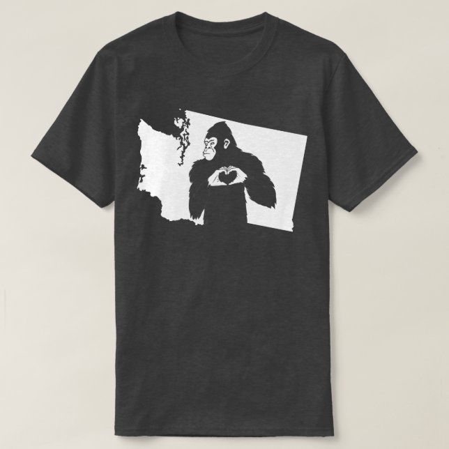 T-shirt Carte de l'État de Washington (Design devant)