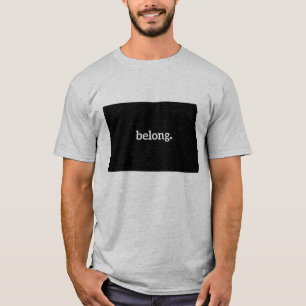 T-shirt Carte de l'état du Dakota du Nord Belong