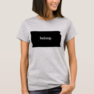 T-shirt Carte de l'État du Kansas Belong