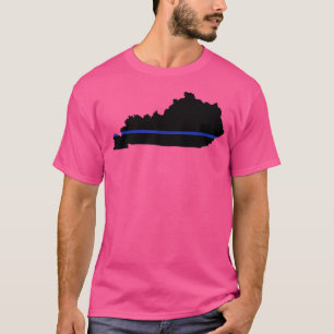 T-shirt Carte de l'État du Kentucky Police Police Enforcem