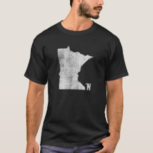 T-shirt Carte de l'état du Minnesota vintage Apostrophe N 