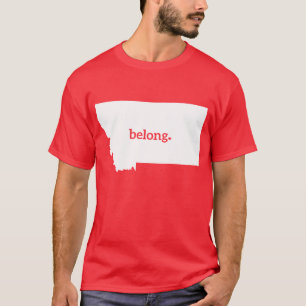 T-shirt Carte de l'État du Montana Belong