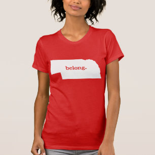 T-shirt Carte de l'état du Nebraska Belong