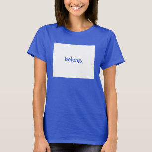 T-shirt Carte de l'État du Wyoming Belong