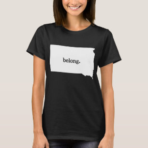 T-shirt Carte de l'état Heart South Dakota Belong