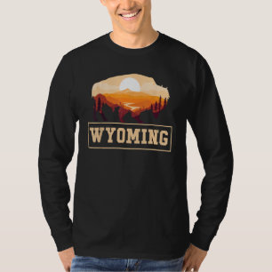 T-shirt Carte de l'État Wyomingites États-Unis Amérique Ét