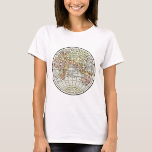 T-shirt Carte de l'hémisphère oriental Globe Travel Art