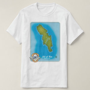 T-shirt Carte de l'île de Bute