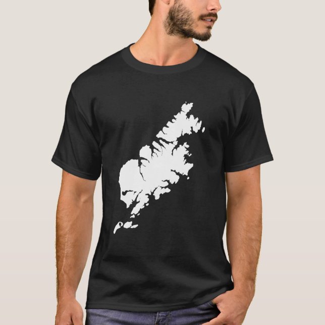 T-shirt Carte de l'île de Kodiak magnifique Alaska Home St (Devant)