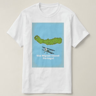 T-shirt Carte de l'île de São Miguel