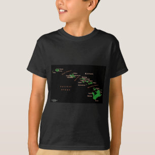 T-shirt Carte de l'île d'Hawaii