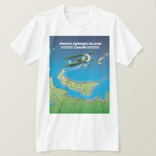 T-shirt Carte de l'Île-du-Prince-Édouard, Canada.