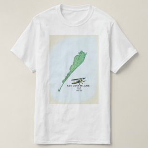T-shirt Carte de l'île San José Texas États-Unis