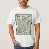 Carte de l'Irlande - carte historique d'Eire Erin