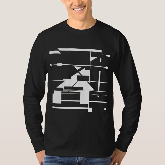 T-shirt Carte de métro Abstraite blanche Labyrinthe d'insp (Devant)