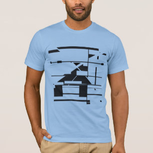 T-shirt Carte de métro noir Geometry Abstract Design T-shi