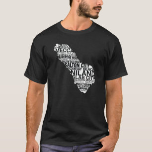 T-shirt Carte de mot de mer de Salton : Foncé