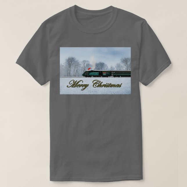T-shirt carte de noël du train (Design devant)