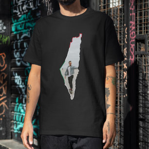 T-shirt Carte de Palestine - Photo personnalisée