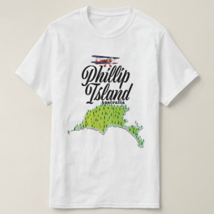 T-shirt Carte de Phillip Island Australie