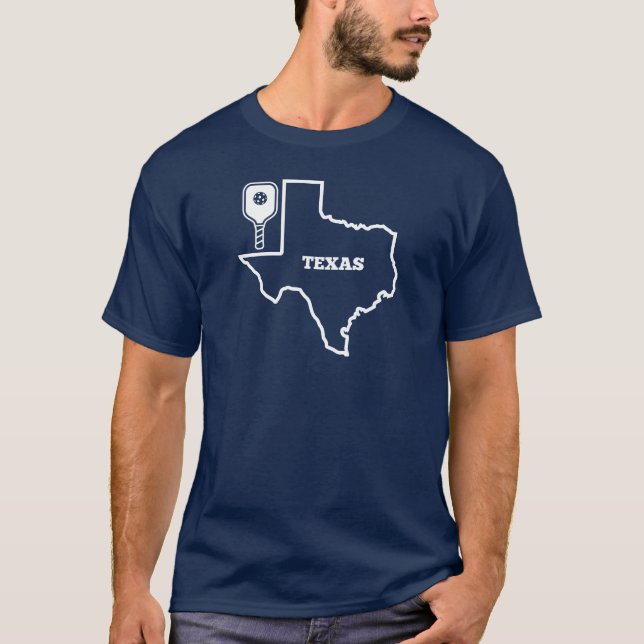 T-shirt Carte de Pickleball Texas (Devant)